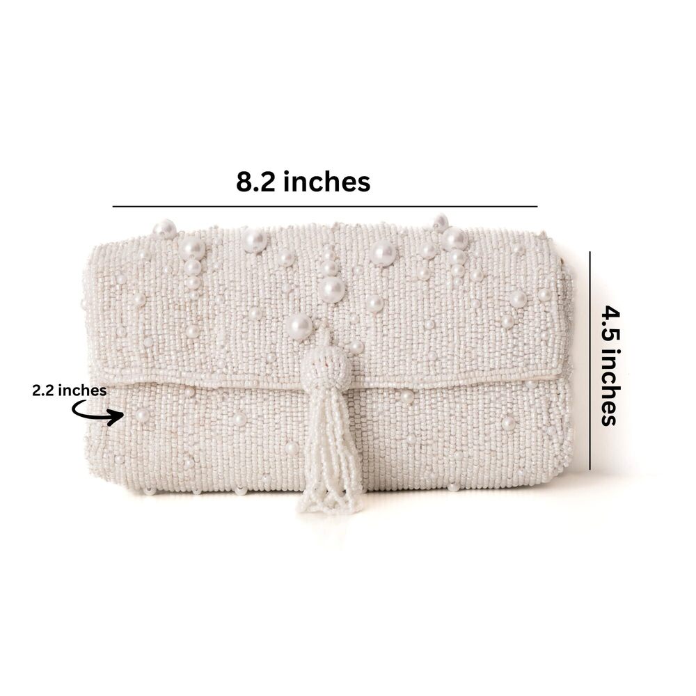 1942 Clutch - Moonlit Elegance Clutch | Purses Elegant Evening Bag - Picture 9 of 9